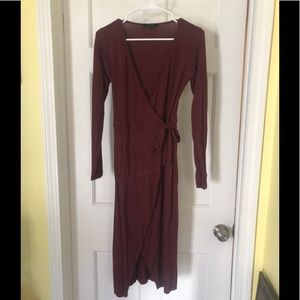 3/$20 or 2/$15 Maroon wrap dress